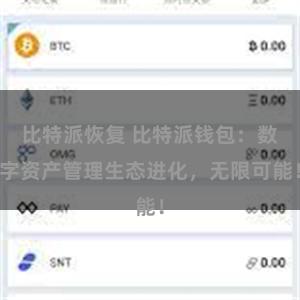 比特派恢复 比特派钱包：数字资产管理生态进化，无限可能！