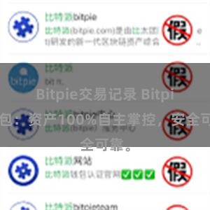 Bitpie交易记录 Bitpie钱包：资产100%自主掌控，安全可靠。