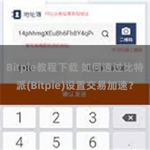 Bitpie教程下载 如何通过比特派(Bitpie)设置交易加速？