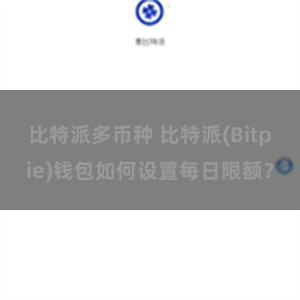 比特派多币种 比特派(Bitpie)钱包如何设置每日限额？