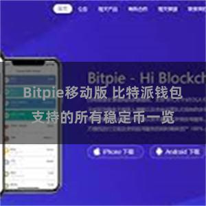 Bitpie移动版 比特派钱包支持的所有稳定币一览